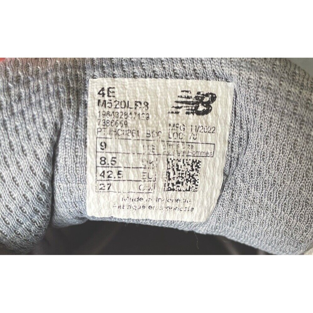 New Balance Gray and Red Athletic Shoes - Picture 6 of 12